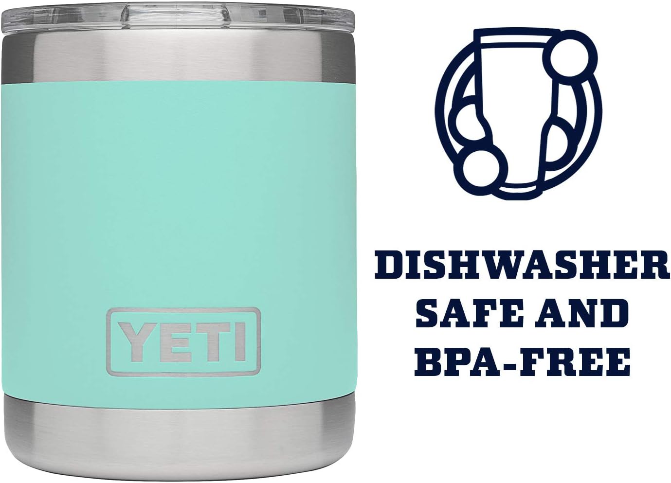 YETI Rambler 10 oz Lowball, Vacuum Insulated, Stainless Steel with MagSlider Lid