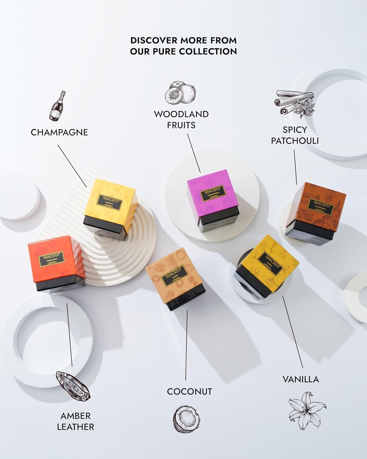 96NORTH | Spicy Patchouli Candle | 100% Soy Wax | One Wick Candle Jar | Non Toxic | Up to 35 Hours Burning Time | Aromatherapy Gift for Men and Women