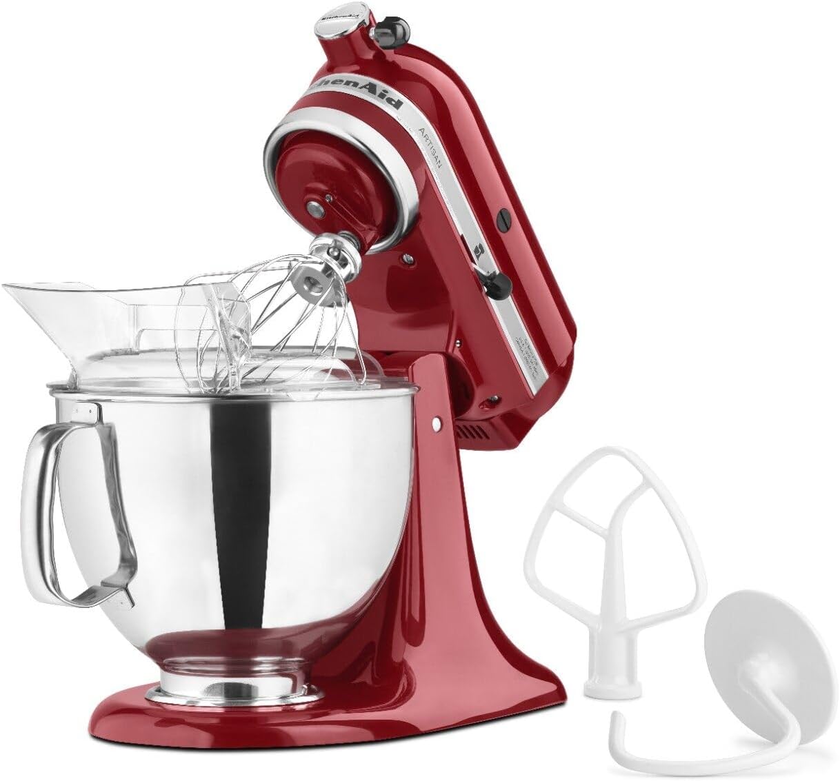 KitchenAid KSM150PSER Artisan Tilt-Head Stand Mixer with Pouring Shield, 5-Quart, Empire Red