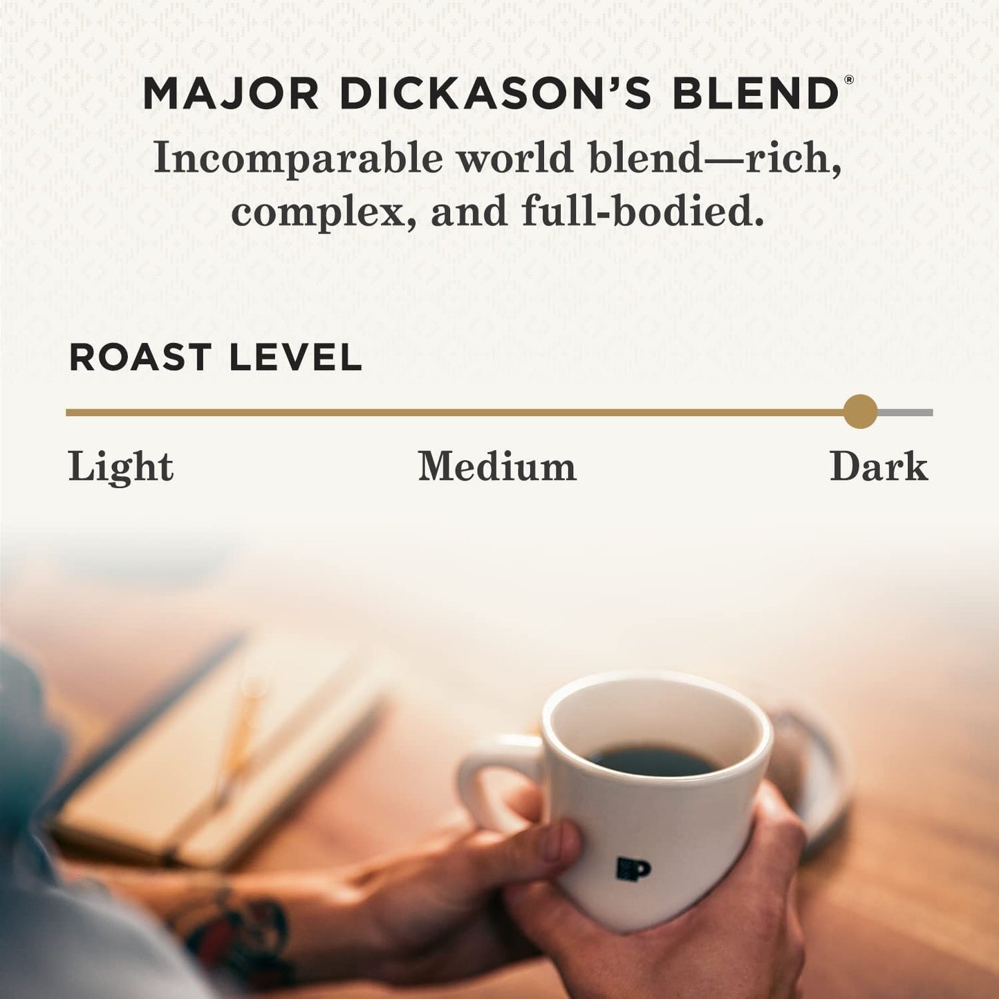 Peet's Coffee, Dark Roast Ground Coffee - Major Dickason's Blend 63 Ounces (6 Bags of 10.5 Ounces)