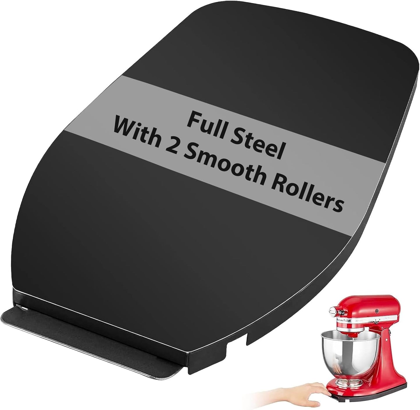 Mixer Sliding Tray for KitchenAid 4.5-5 Qt Tilt-head Stand Mixer - Metal Rolling Tray Kitchen Countertop Appliance Slider Storage Moving Caddy with Wheel for Kitchen Aid 4.5-5 Qt Mixer