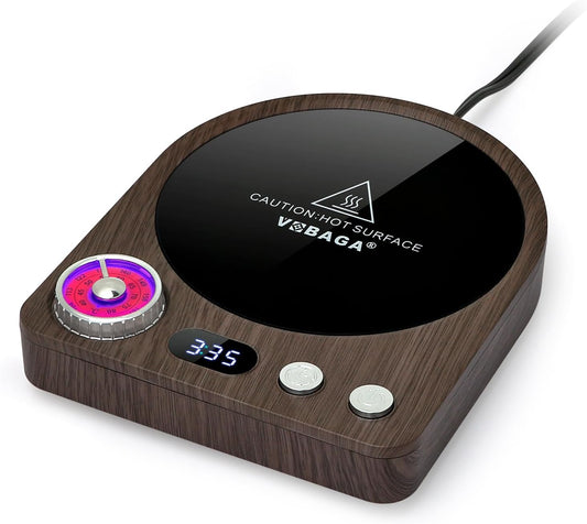 VOBAGA Coffee Mug Warmer with Smart Memory System & 9-Temperature Setting, Coffee Cup Warmer with Customize Timer & Precise Minute Timing, Suitable for Work, Reading, Sleeping