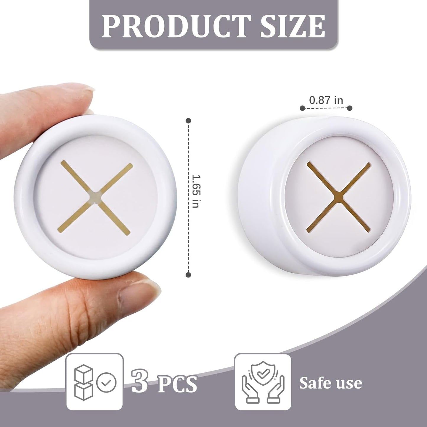 3 Pieces Kitchen Towel Hooks Round Adhesive Dish Towel Hook Premium Chrome Finish & Easy Installation Wall Mount Hand Towel Hook Ideal as Bathroom, Shower or Outdoor Towel Holders (White)