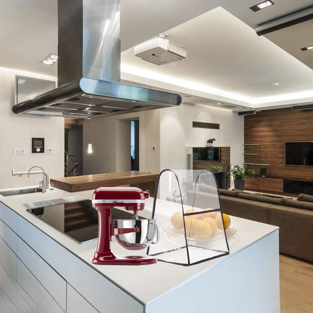 Transparent Cover for KitchenAid Stand Mixer, Large Size Covers with Organizer Bag Compatible 4.5-6 Quart KitchenAid Mixer, Fits All Tilt Head & Bowl Lift Models(Clear)