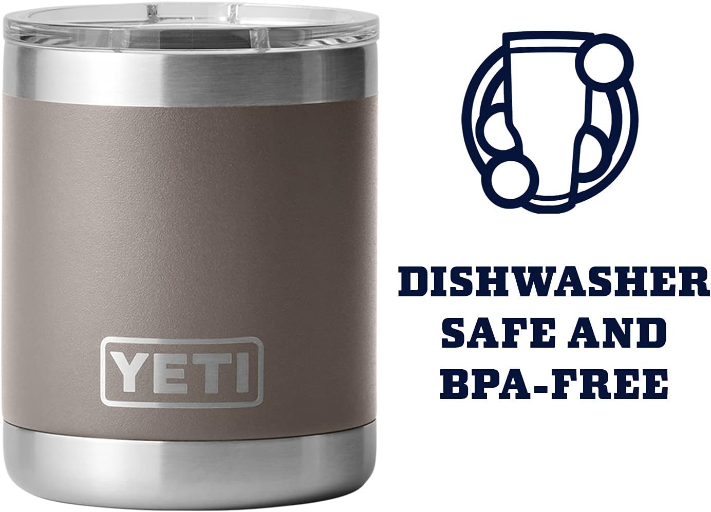 YETI Rambler 10 oz Lowball, Vacuum Insulated, Stainless Steel with MagSlider Lid