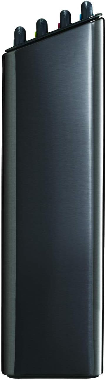 Joseph Joseph Folio 4-Piece Colour coded Cutting Board Set, Stainless Steel Slimline case for organized Kitchen storage, Black