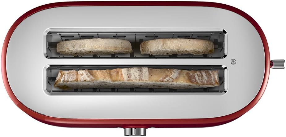 KitchenAid KMT4116ER 4 Slice Long Slot Toaster with High Lift Lever, Empire Red