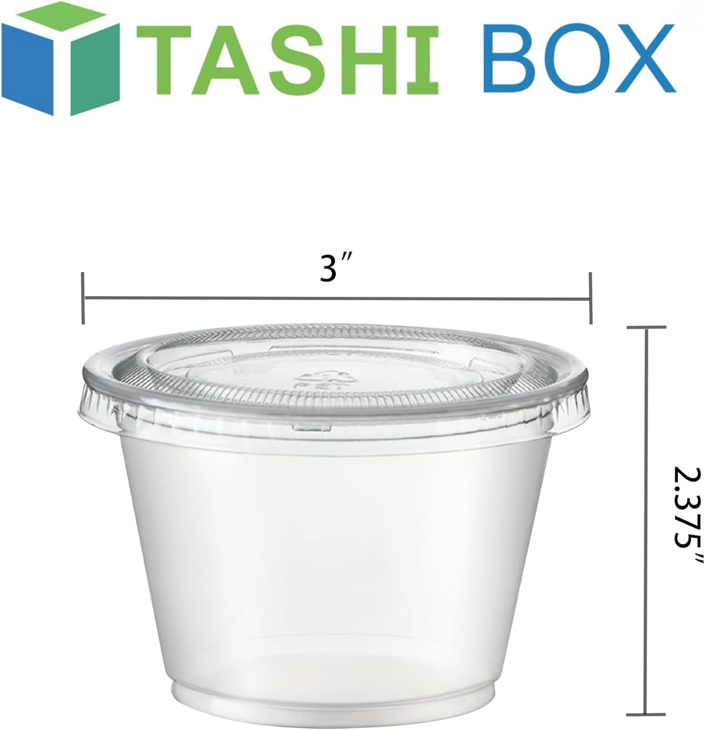 TashiBox 200 Sets-5.5 Ounce Disposable Plastic Jello Shot Cups with Lids, Souffle Portion Cups…