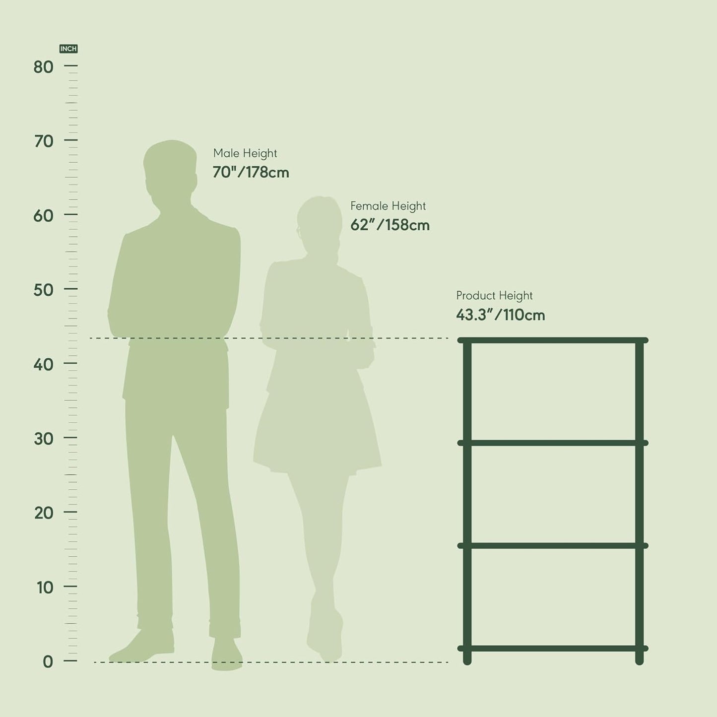 Furinno (99557BK/GY) Turn-N-Tube 4-Tier Multipurpose Shelf Display Rack - Black/Grey