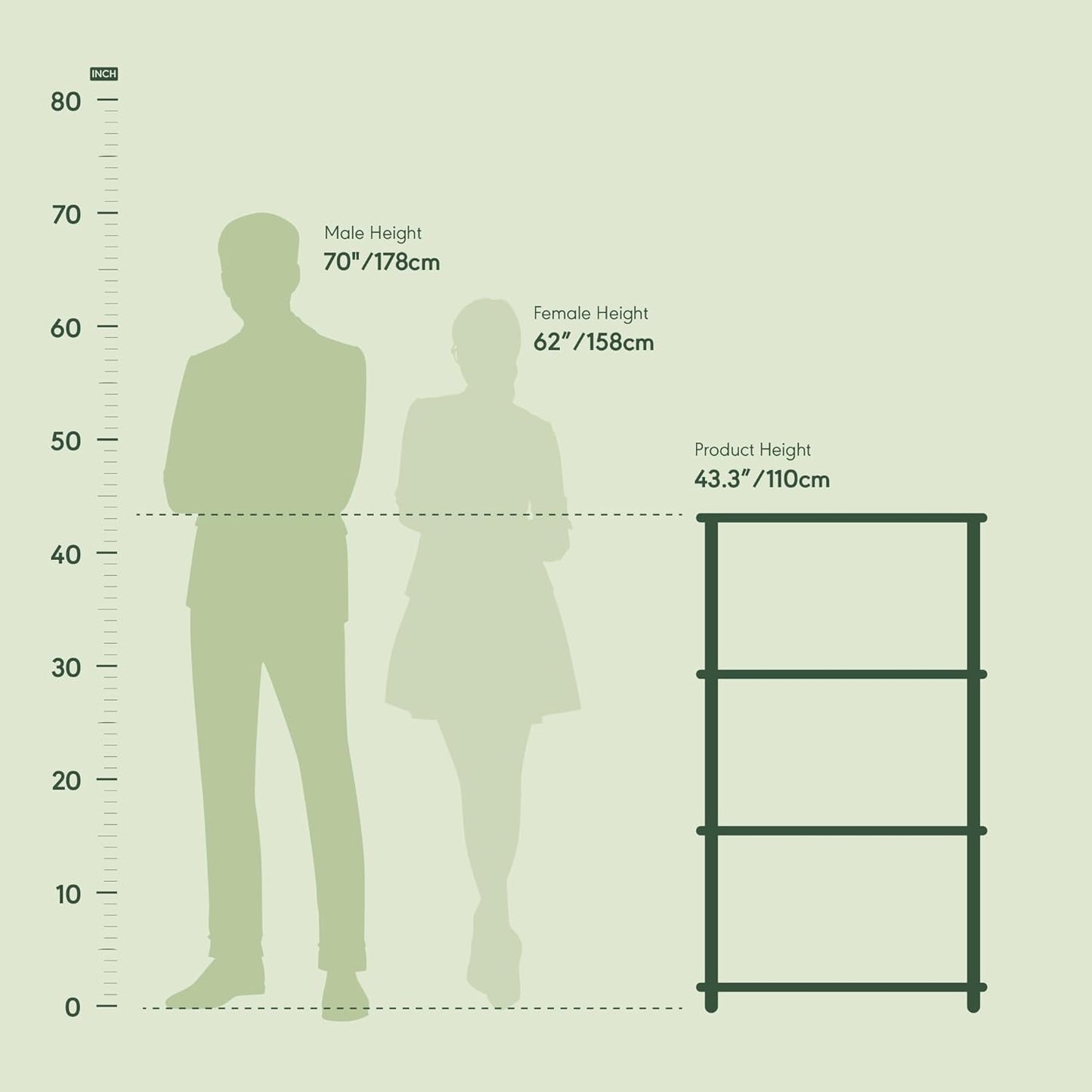 Furinno (99557GYW/BK) Turn-N-Tube 4-Tier Multipurpose Shelf Display Rack - French Oak Grey/Black