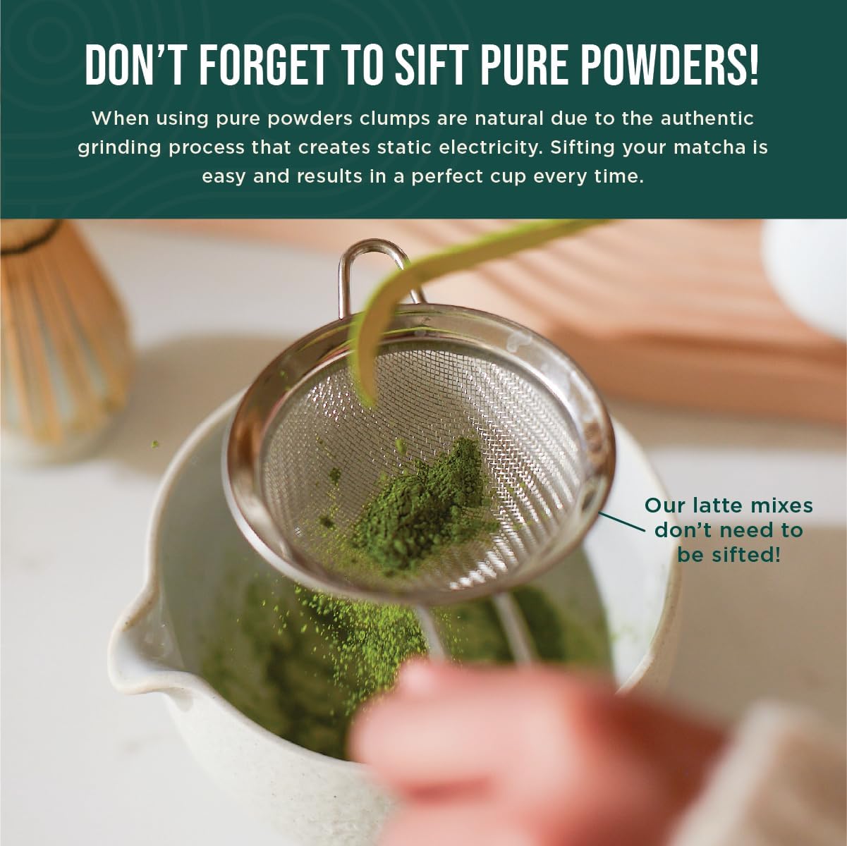 Jade Leaf Matcha - Traditional Bamboo Whisk (Chasen) + Scoop (Chashaku) - Replacement Tea Set For Frequent Green Tea Powder Preparation - Great Gift for Matcha Lovers