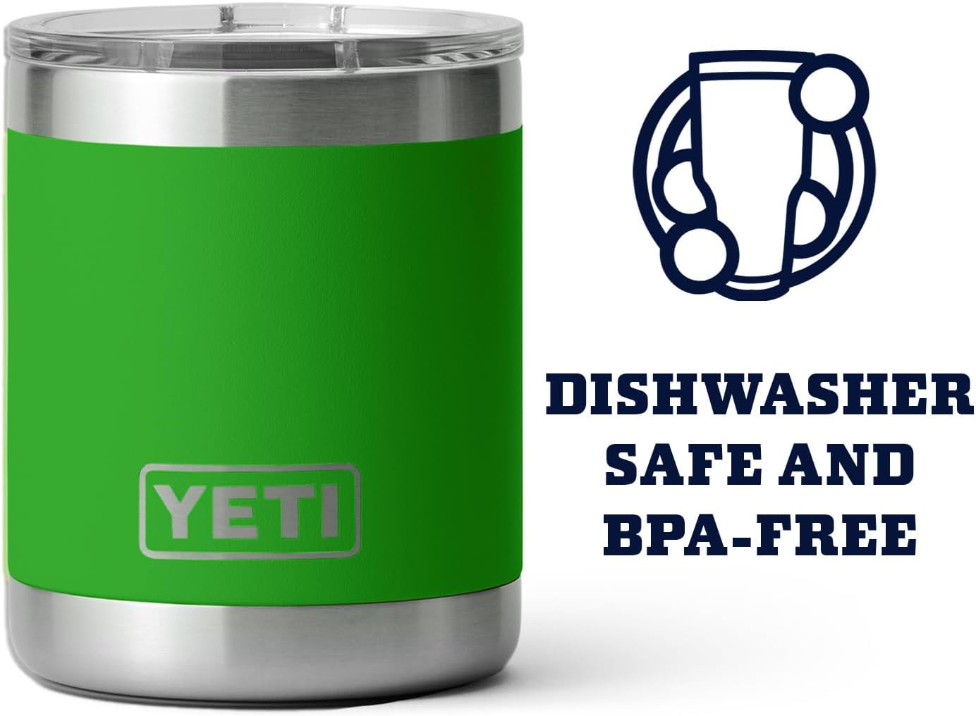 YETI Rambler 10 oz Lowball, Vacuum Insulated, Stainless Steel with MagSlider Lid