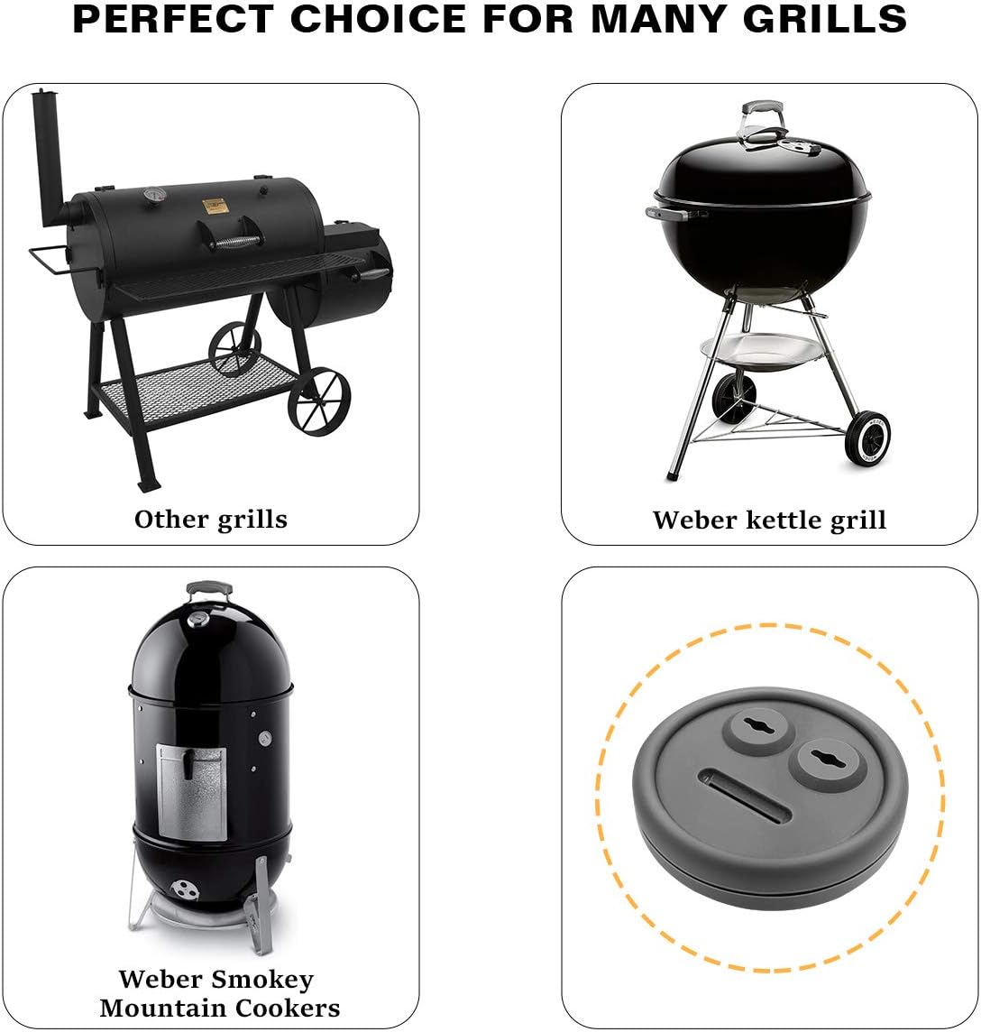 YAOAWE 5 Pack Meat Thermometer Probe Grommet for Grills, Compatible with Weber 85037 Smokey Mountain Cookers, and Other Grill DIY Probes Port, Replacement Accessories