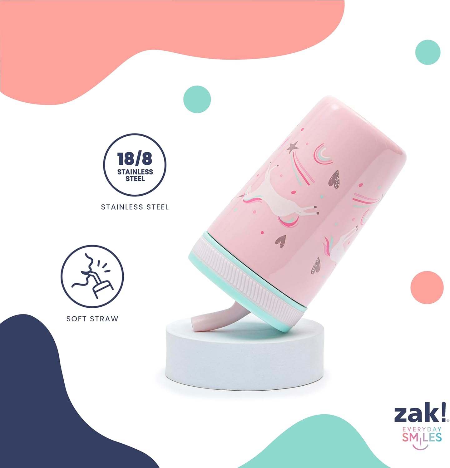 Zak Designs Campout and Camping Kelso Tumbler Set, Leak-Proof Screw-On Lid with Straw, Bundle for Kids Includes Plastic and Stainless Steel Cups with Bonus Sipper, 3pc Set, Non-BPA