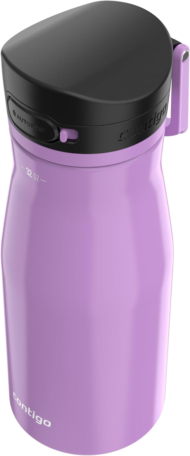 Contigo Jackson Water Bottle, 32 oz, Pansy