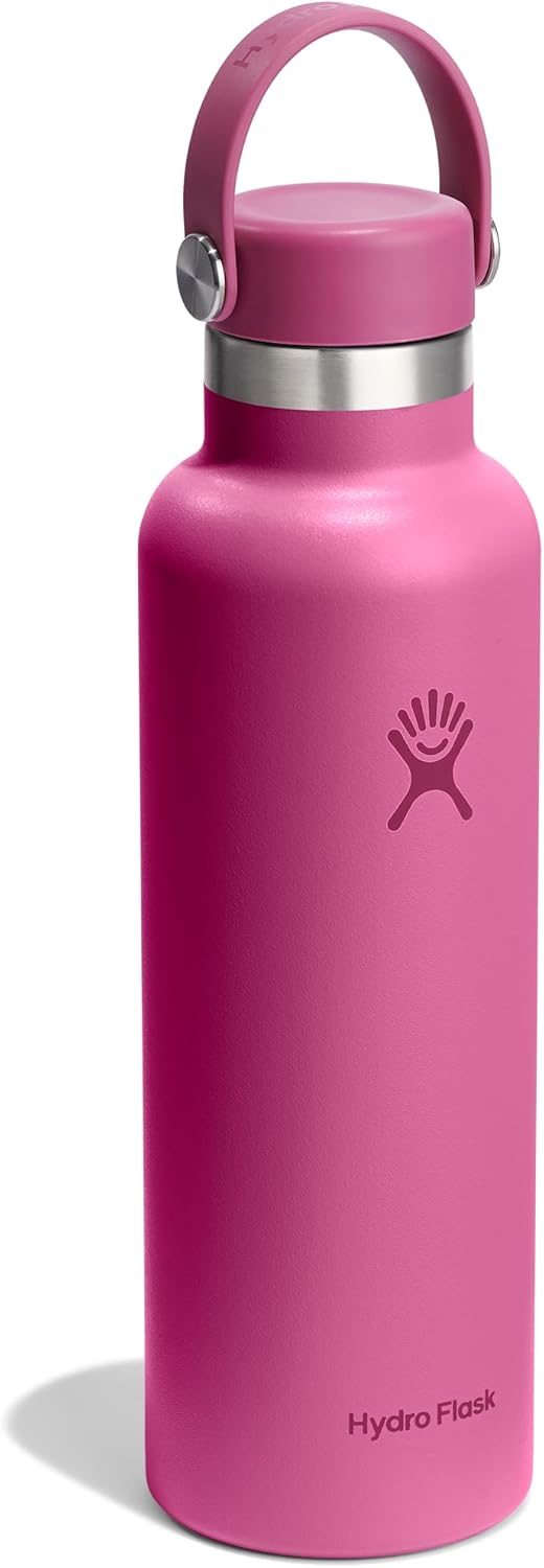 Hydro Flask Water Bottle - Insulated Stainless Steel - Non Spill, Leakproof in 21 Oz Reef Pink