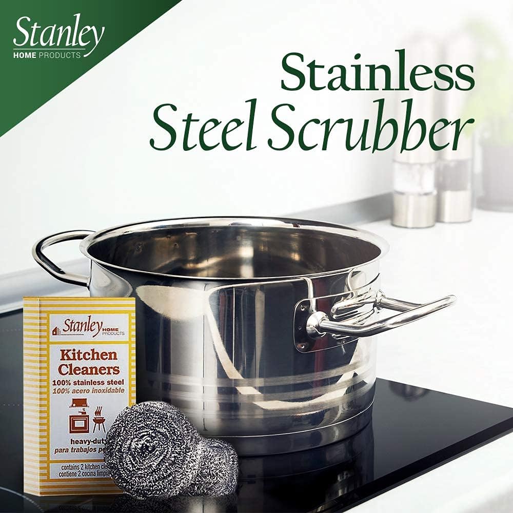 Stanley Home Products Stainless Steel Kitchen Scouring Cleaners (2 Cleaners Included)