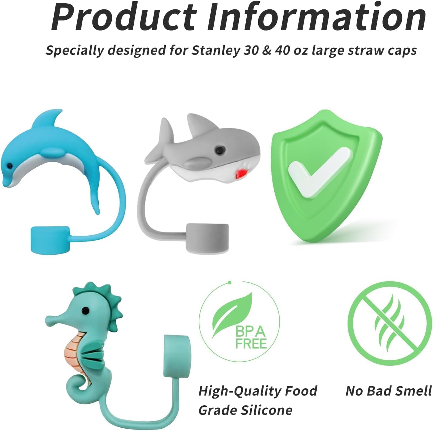 Customized Your 5Pcs Straw Topper for Stanley/Owala/Brumate/Hydro 10mm/0.39inch Diameter Straws