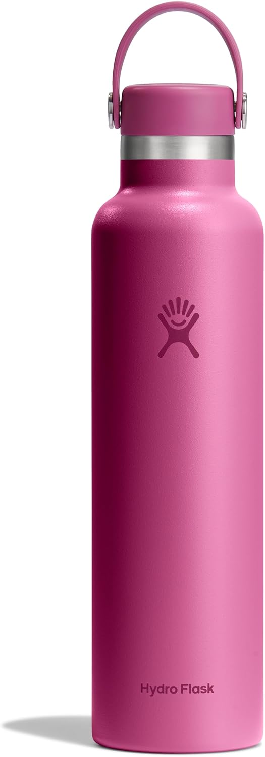 Hydro Flask Water Bottle - Insulated Stainless Steel - Non Spill, Leakproof in 24 Oz Reef Pink