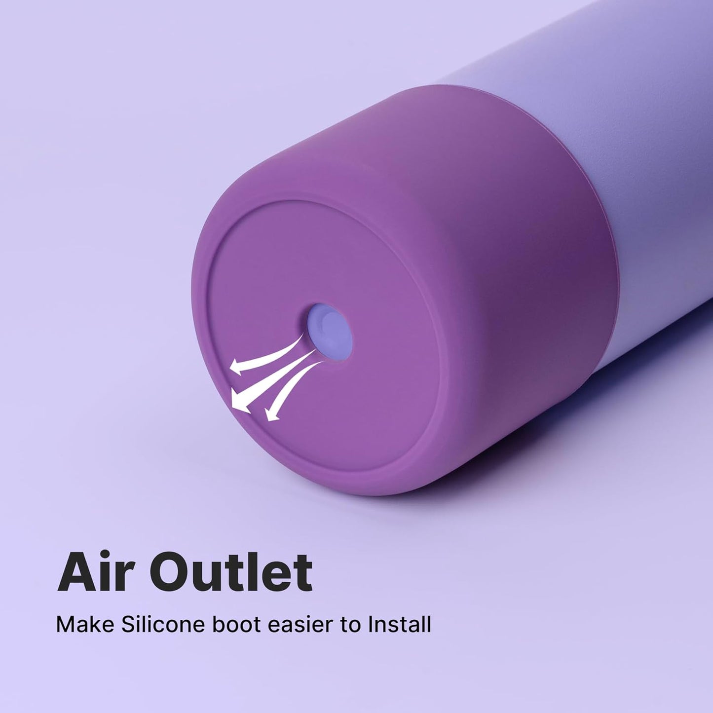 Silicone Water Bottle Boot for Owala 24 oz, Anti-Slip Protective Sleeve for Owala Twist & FreeSip & Flip Stainless Steel Water Bottle, Boot Bottom Base for Owala (Purple)