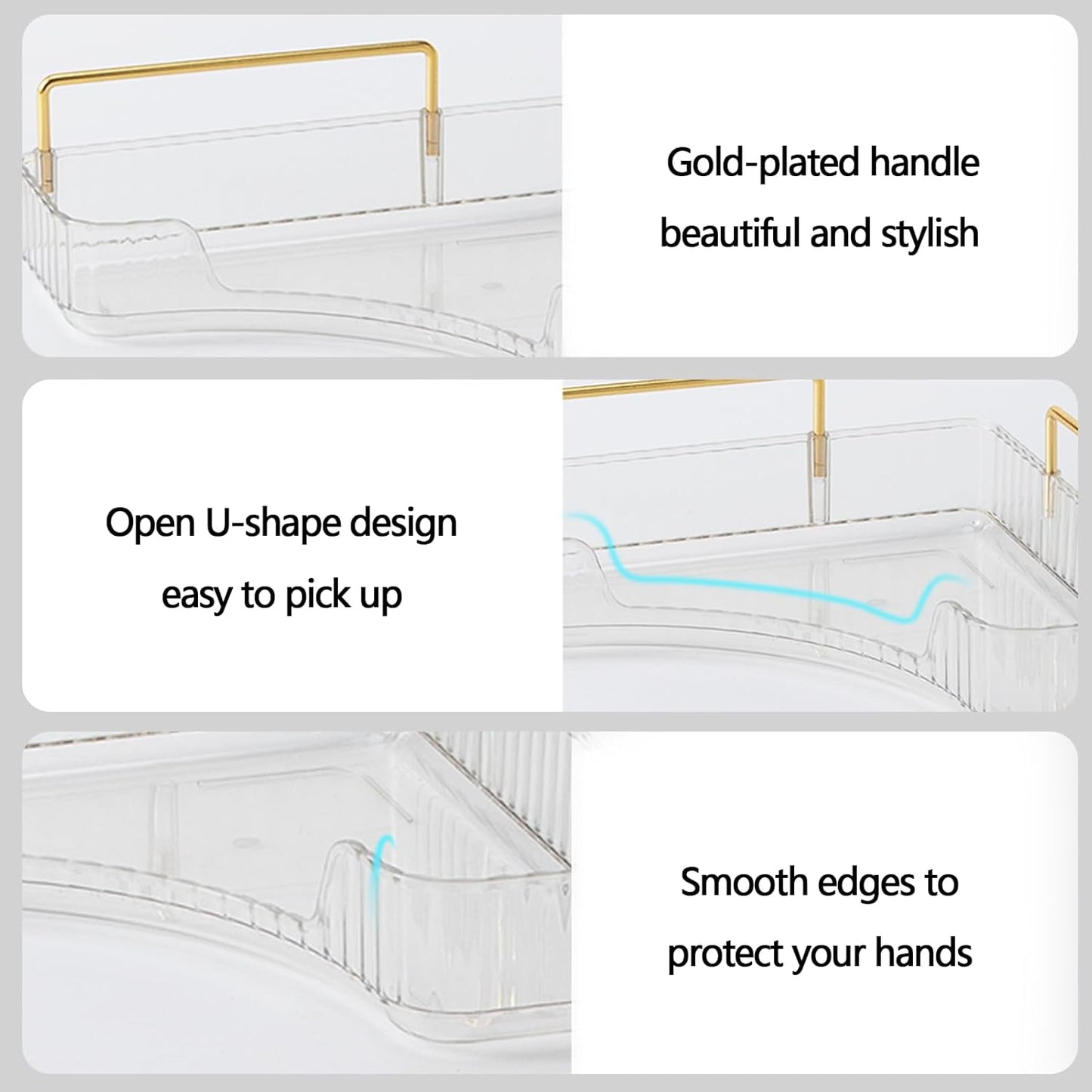 2-Tier Corner Bathroom Counter Organizer – Classic Storage Shelf for Makeup, Perfume & Toiletries, Space-Saving Countertop Tray Fits Bathroom, Dresser, Kitchen (Classic White)