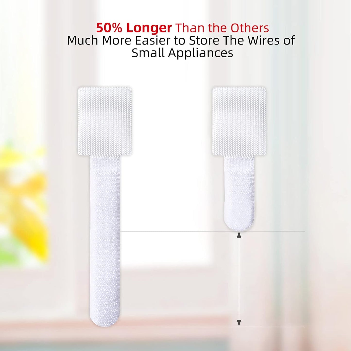 SUITMAT Cord Organizer for Appliances 18 Pack, Cable Organizer Cord Holder for Small Kitchen Appliances, Kitchenaid Stand Mixer Air Fryer Coffee Maker Pressure Cooker (White)