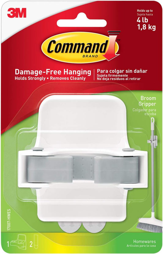 Command Broom Gripper, 1-Gripper (17007-HWES), Organize Damage-Free