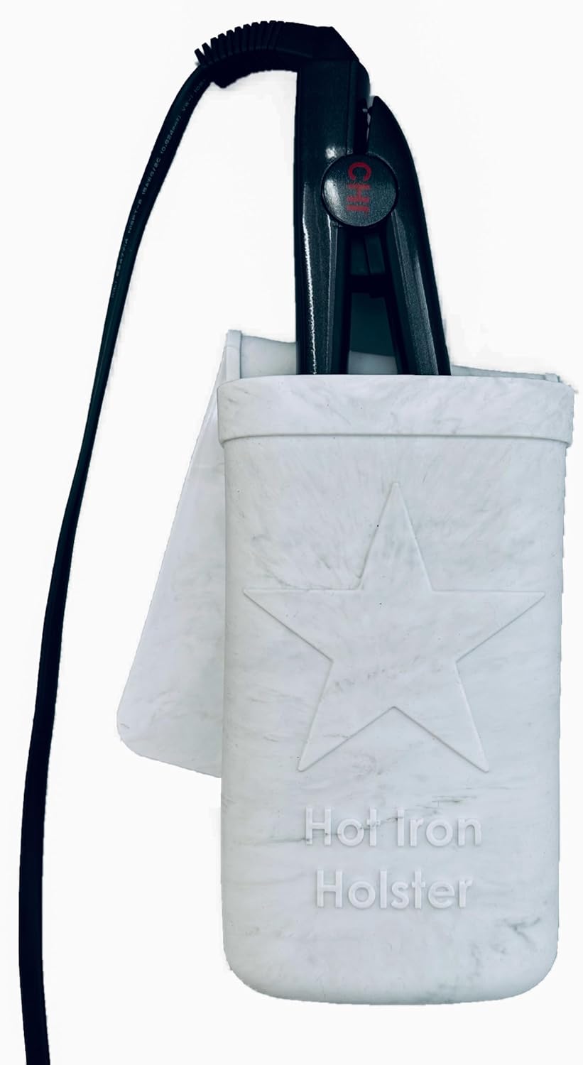 Hot Iron Holster | Adhesive-Free Silicone Storage Pocket for Organization and Travel | Heat Resistant to 500°F | Ideal for Curling Irons, Hair Straighteners, and other Hot Tools