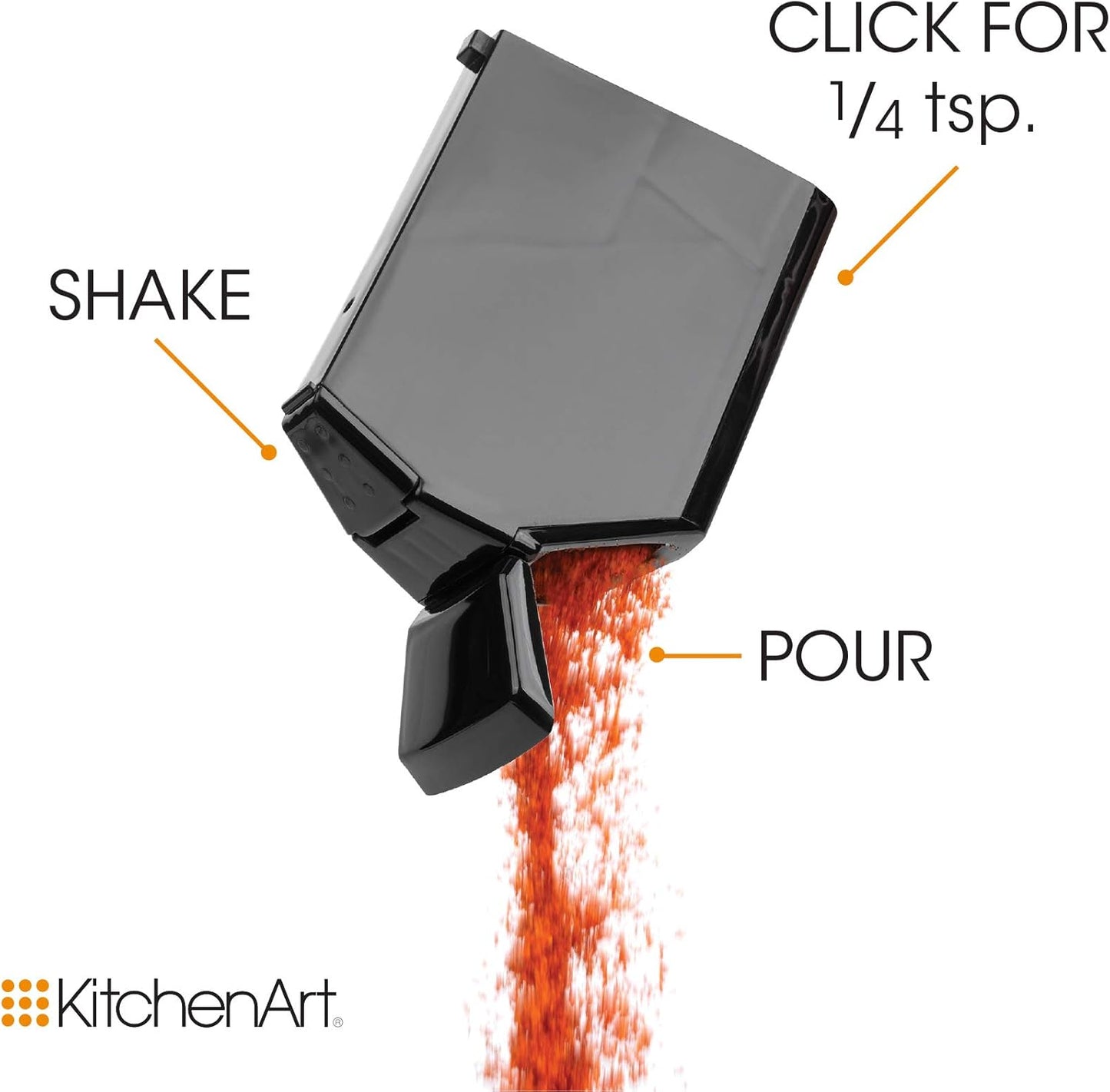 Kitchen Art Spice Rack Select-A-Spice Auto-Measure Carousel 12 Compartments Black 8.75 x 8.75 x 6 inches