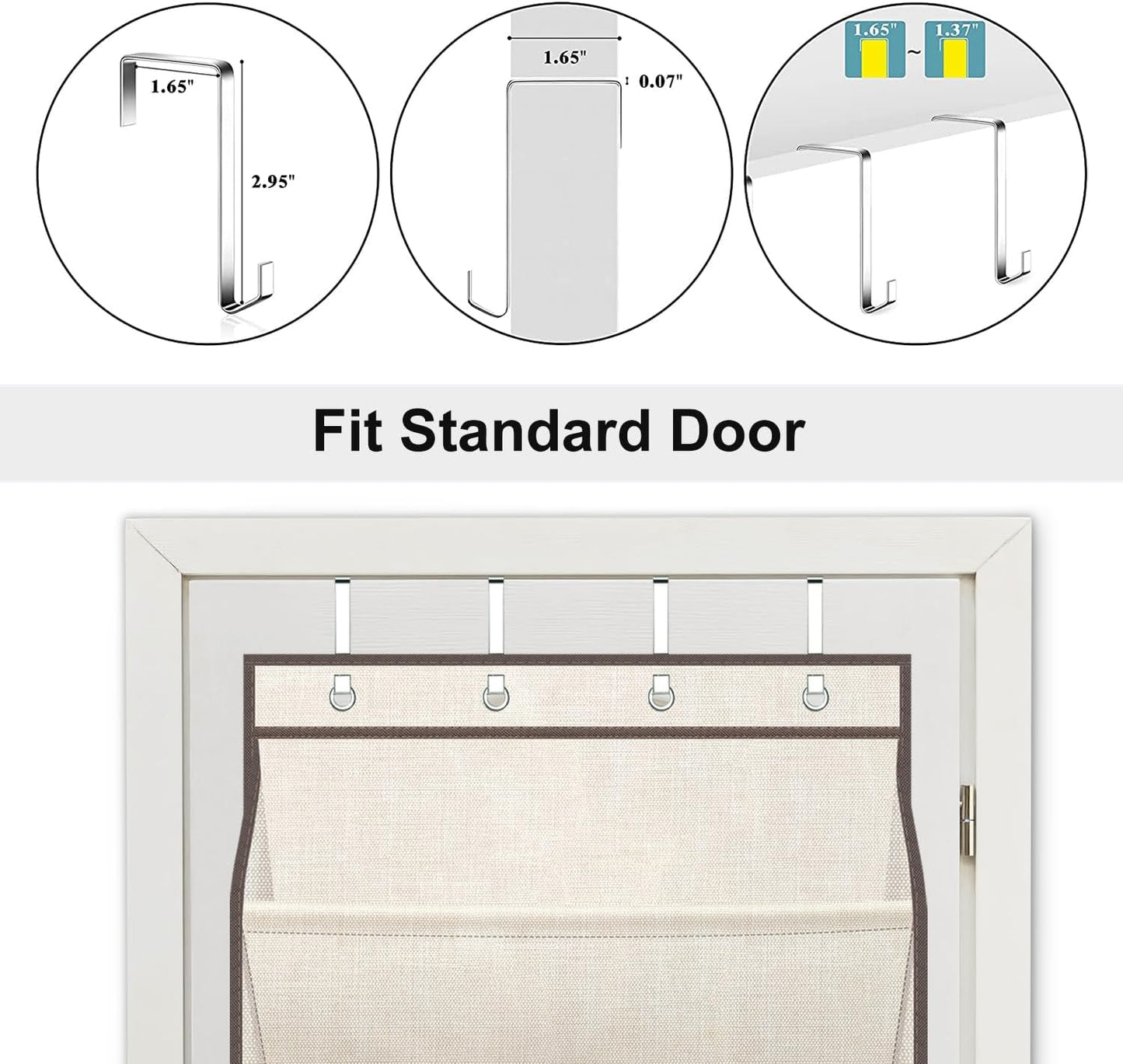 SLEEPING LAMB Shoe Rack for Door, Kids Door Shoe Organizer for Closet hanger, Narrow Hanging Sneaker Storage with Large Deep Pockets for Toddler, Girl, Baby Room Decor, Beige