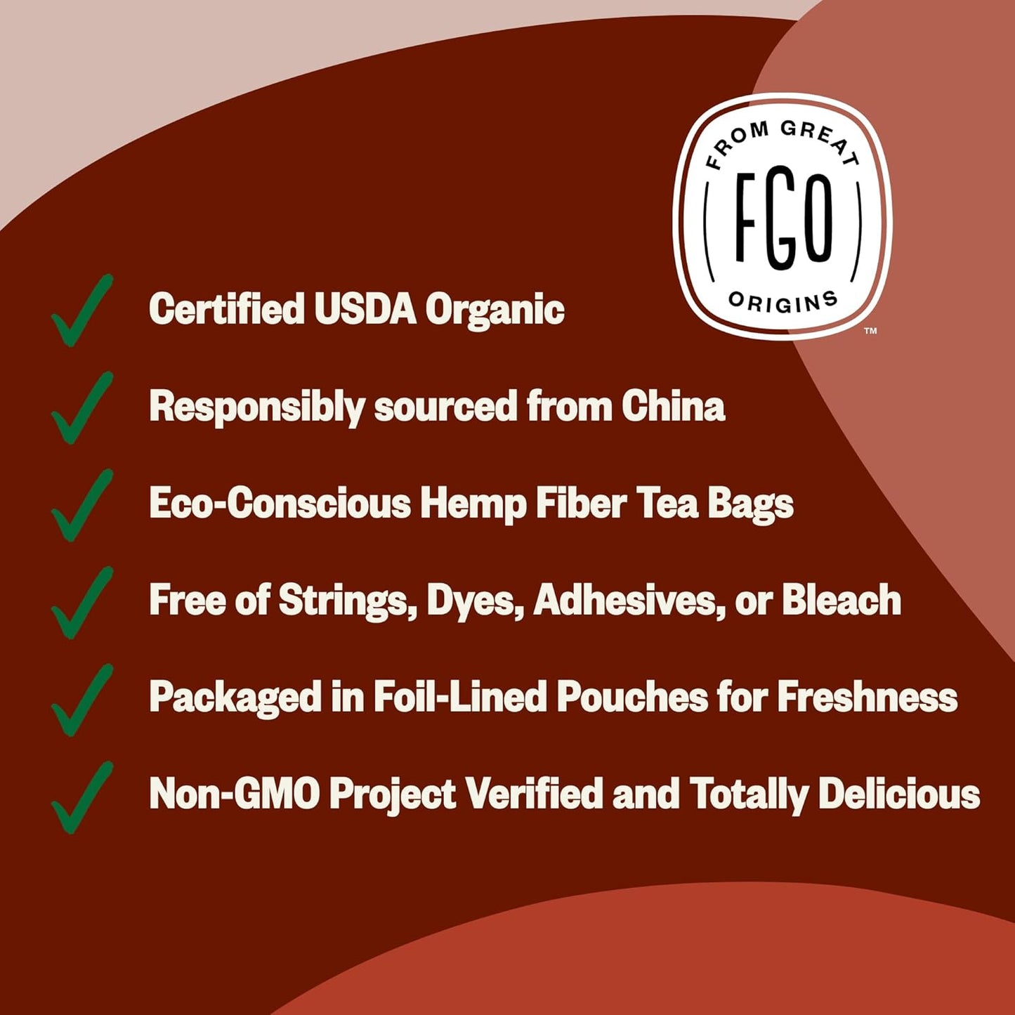FGO Organic Oolong Tea, Eco-Conscious Tea Bags, 100 Count, Packaging May Vary (Pack of 1)