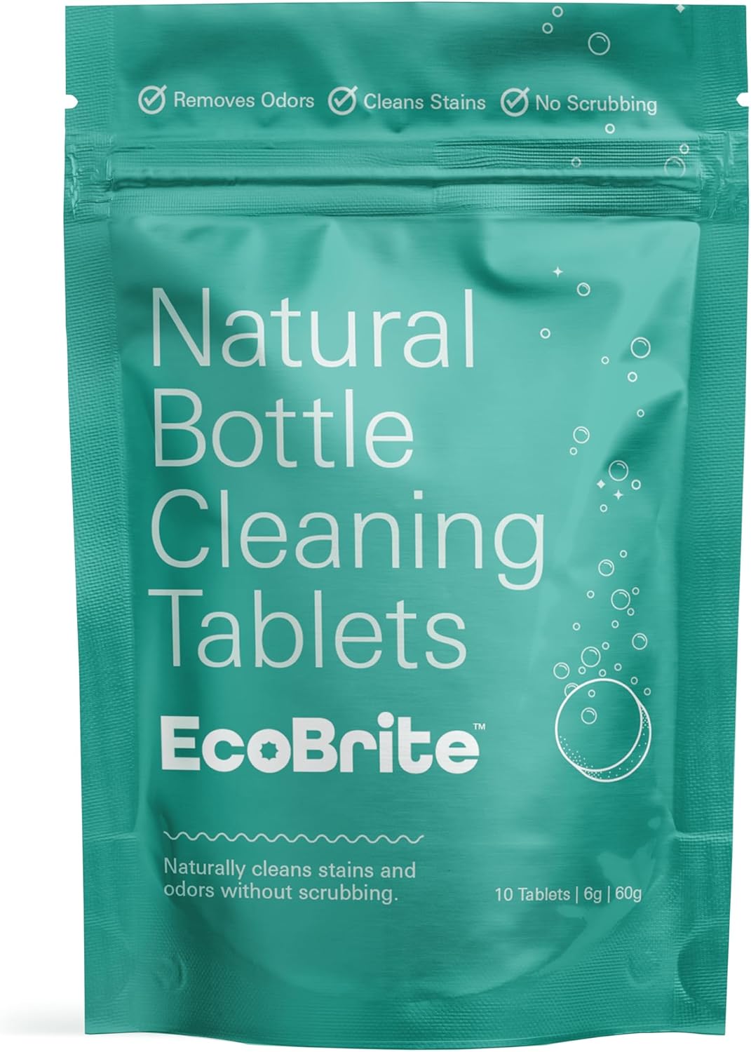 Owala EcoBrite All Natural, Powerful Cleaning Tablets, Cleans Stainless Steel, Tumbler, Insulated, Reusable, and Plastic Water Bottles, Chlorine and Phosphate Free (Pack of 10)