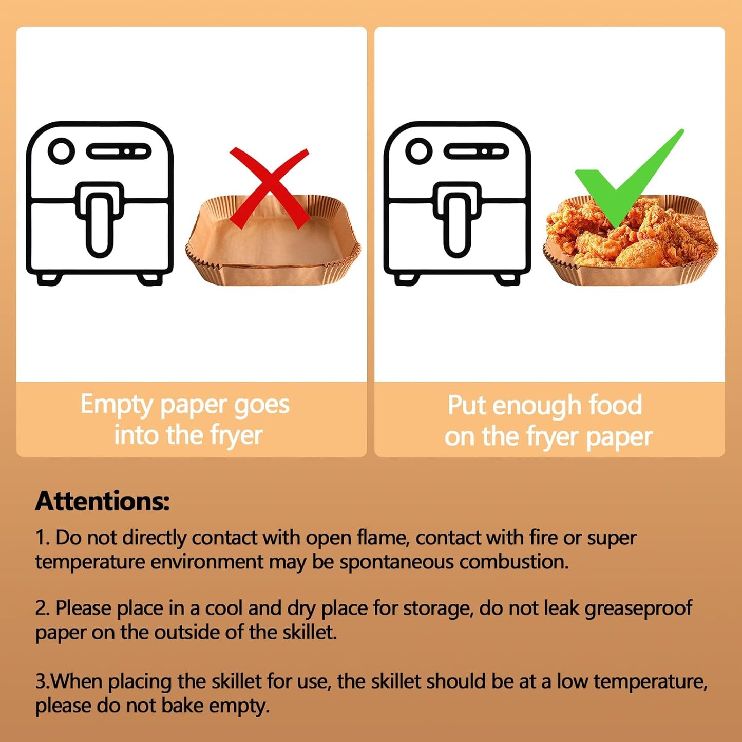 10 Inch Air Fryer Liners Disposable, 200Pcs Air Fryer Paper Liners, Oil-Proof & High-Temperature Resistant Parchment Baking Paper for Air Fryer, Microwave and Oven（Bottom Is 9 Inch）