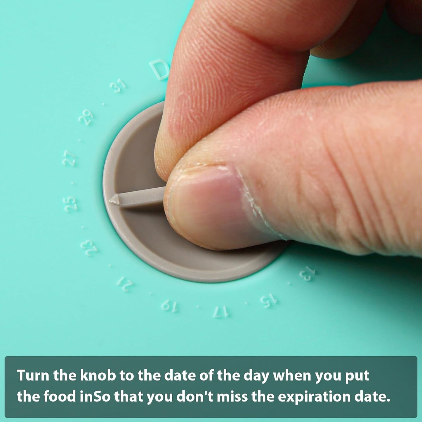 Replacement Lids for Pyrex 7201-PC 4 Cup, Silicone Round Storage Cover Lid for Anchor Hocking Glass Bowl 4 Pack with Date Mark Turquoise