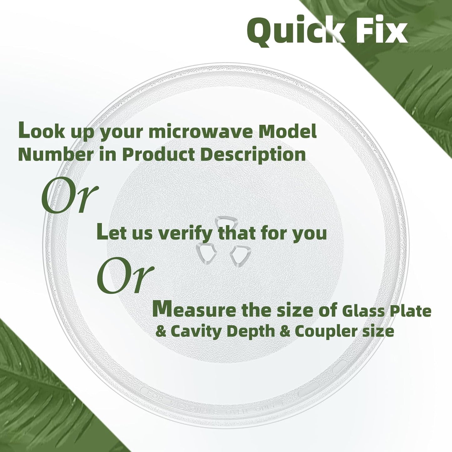 12.75" Microwave Plate Replacement for WB49X10129 GE Microwave Glass Plate, LG 3390W1A027A and Kenmore Microwave Glass Plate 1B71961H Compatible With WP8172138 12 3/4 inch Whirlpool Microwave Plate