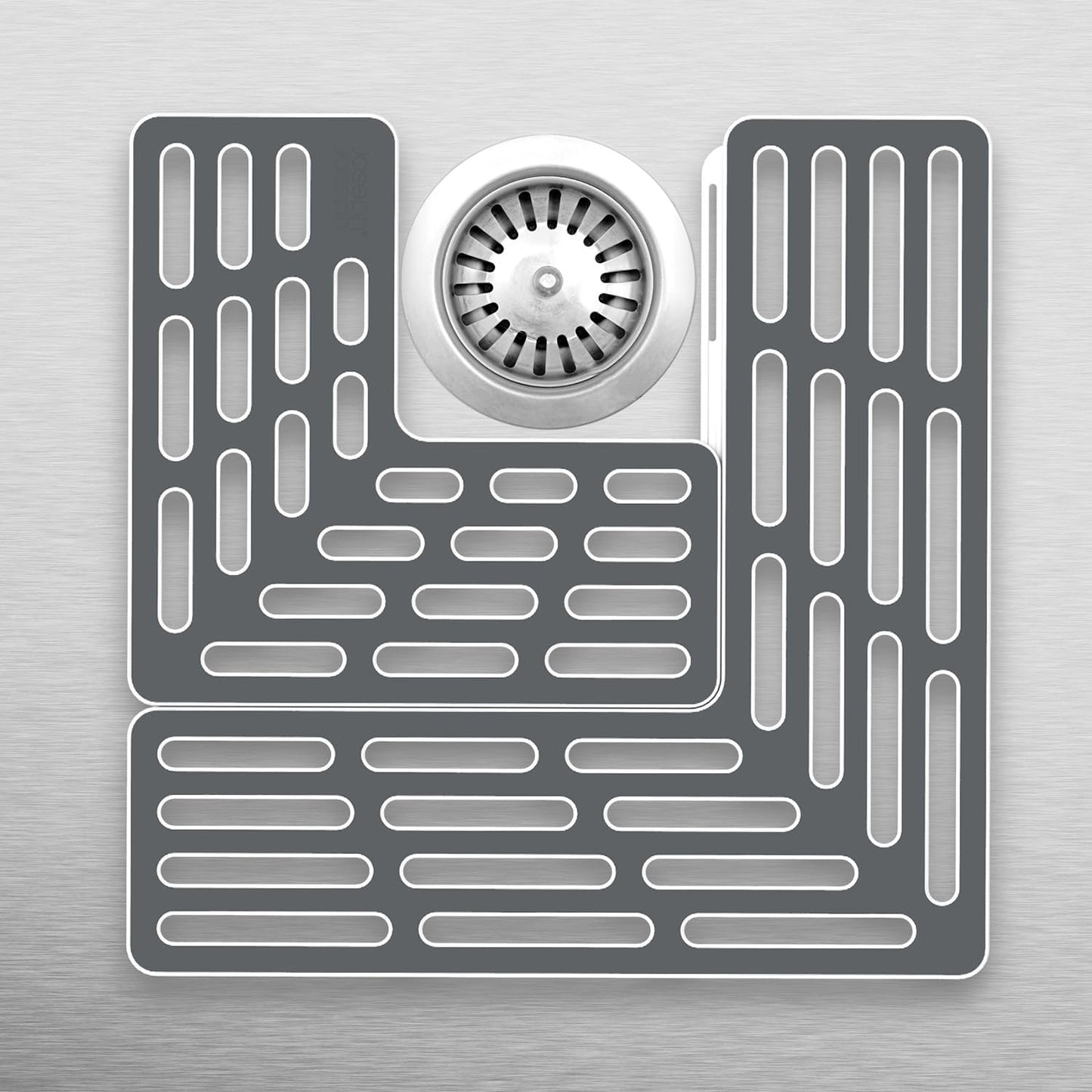 Joseph Joseph SinkSaver Adjustable Sink Protector Mat, Non-Slip, Gray