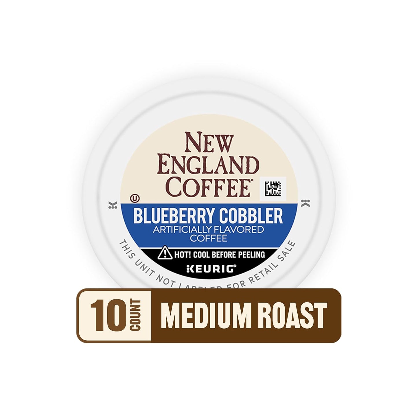 New England Coffee Blueberry Cobbler Medium Roast Single Serve Pods, 10ct Box (Pack of 1)