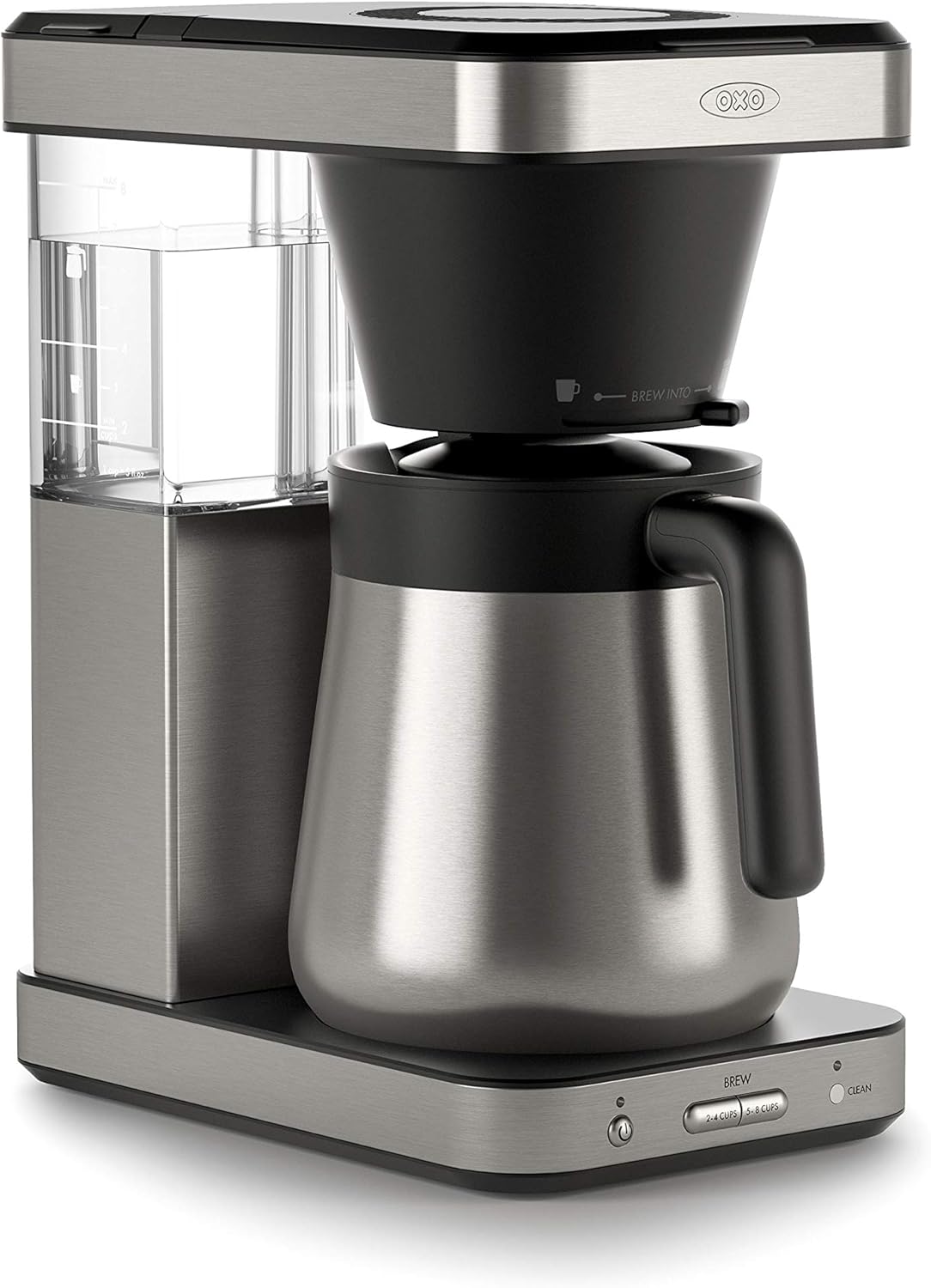 OXO Brew 8-Cup Coffee Maker - Single-Serve & Carafe, Thermal Stainless Steel, SCA Certified