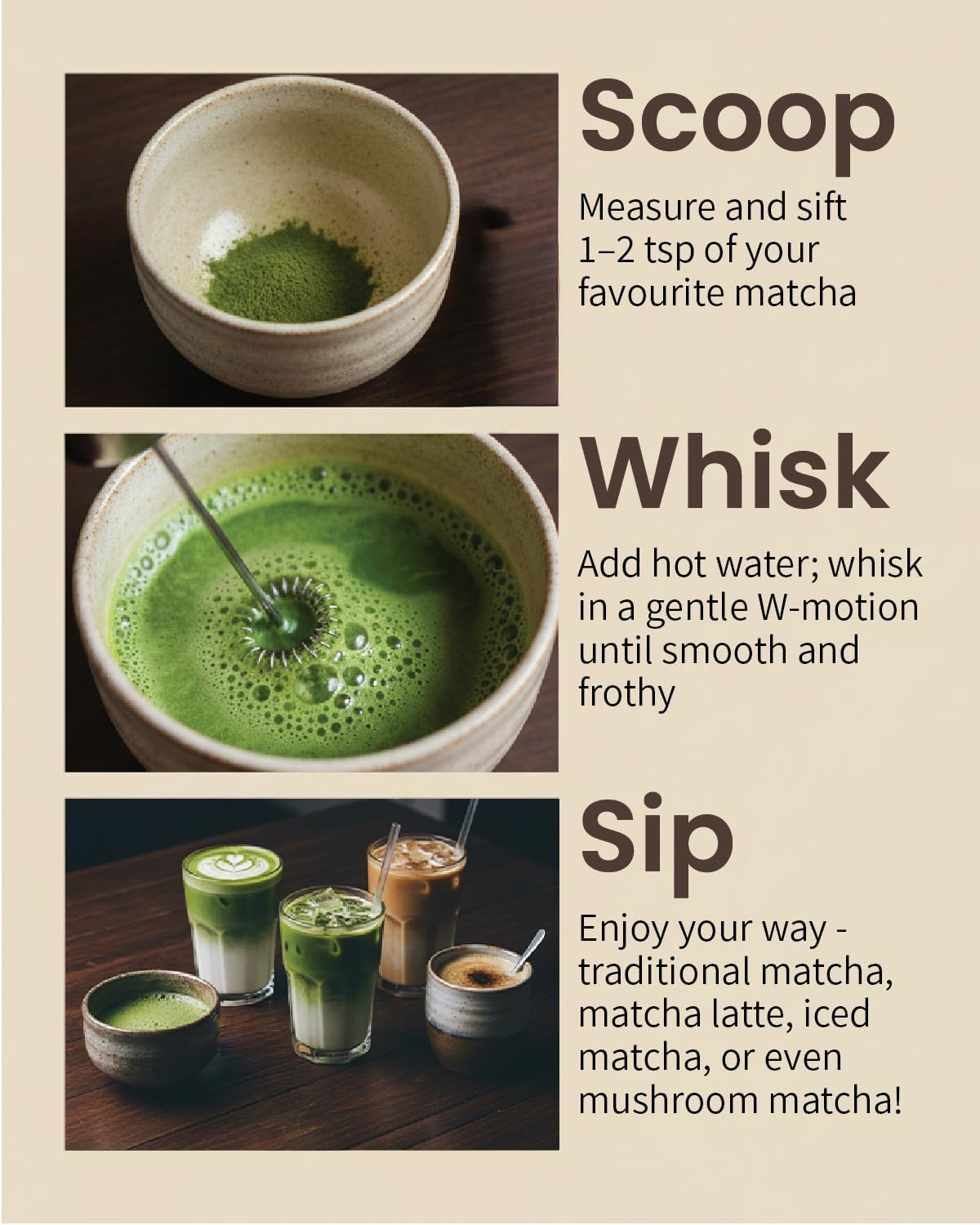 Elementi Matcha Whisk & Frother Set - Powerful Electric Matcha Mixer for Powder, Easy to Use Electric Whisk Kit - Craft Effortless Lattes with the Elementi Milk Frother Wand & Wisk (Emerald Green)