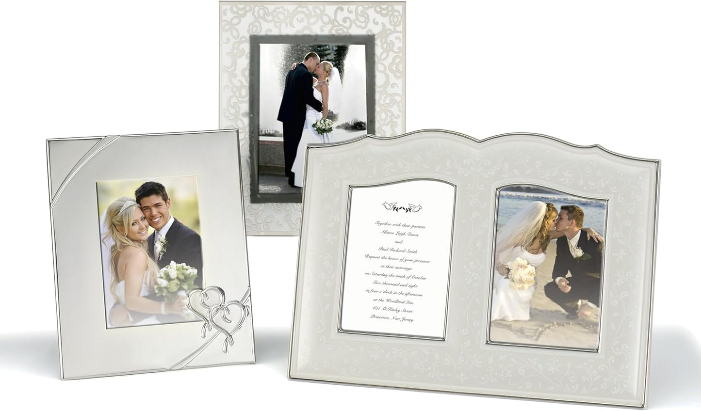 Lenox 812616A True Love 5x7 Picture Frame, Metallic