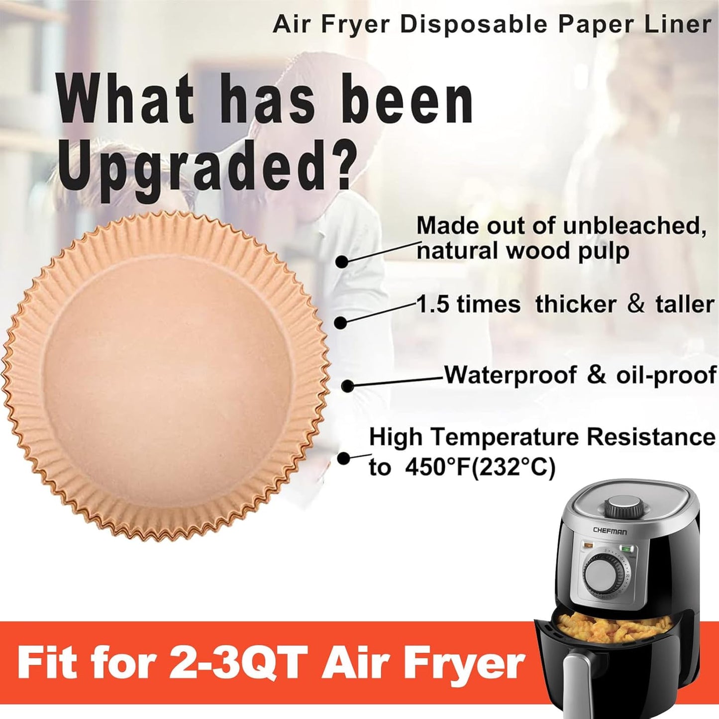 Small Air Fryer Liners Disposable for 2 3qt Air Fryer, Round Mini Air Fryer Liners for Cosori Gourmia Chefman Air Fryer