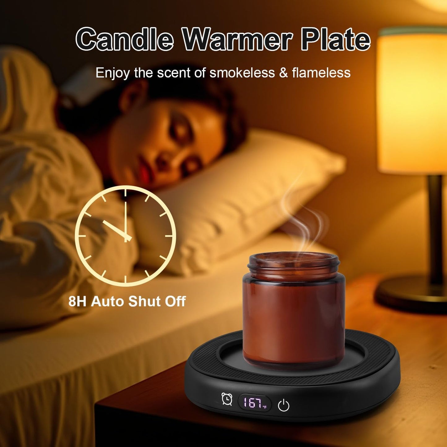 Coffee Mug Warmer & Cute Cat Mug Set, Electric Cup Warmer for Desk with Auto Shut Off, 4 Temperature Setting & 8h Timer Smart Tea Beverage Warmer for Coffee Office, Ideal for Men Women Birthday Gifts