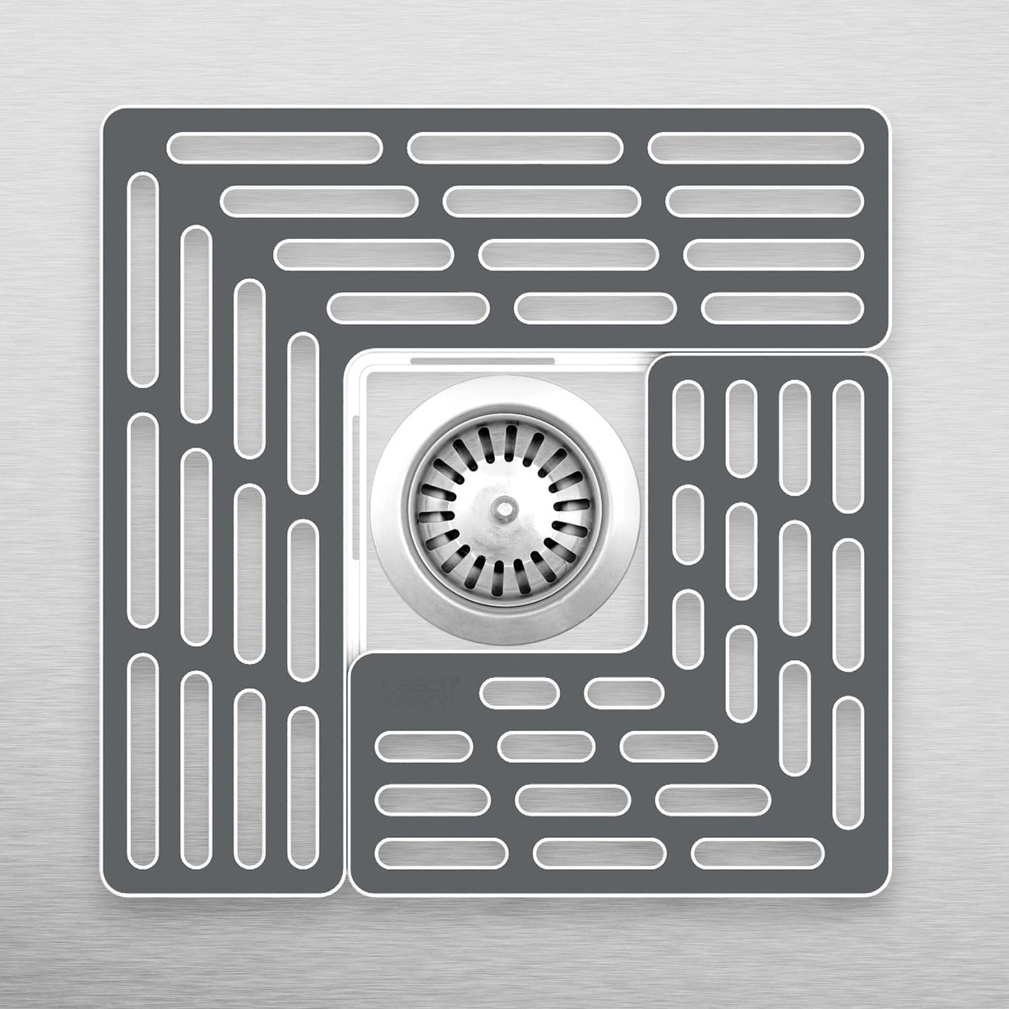 Joseph Joseph SinkSaver Adjustable Sink Protector Mat, Non-Slip, Gray