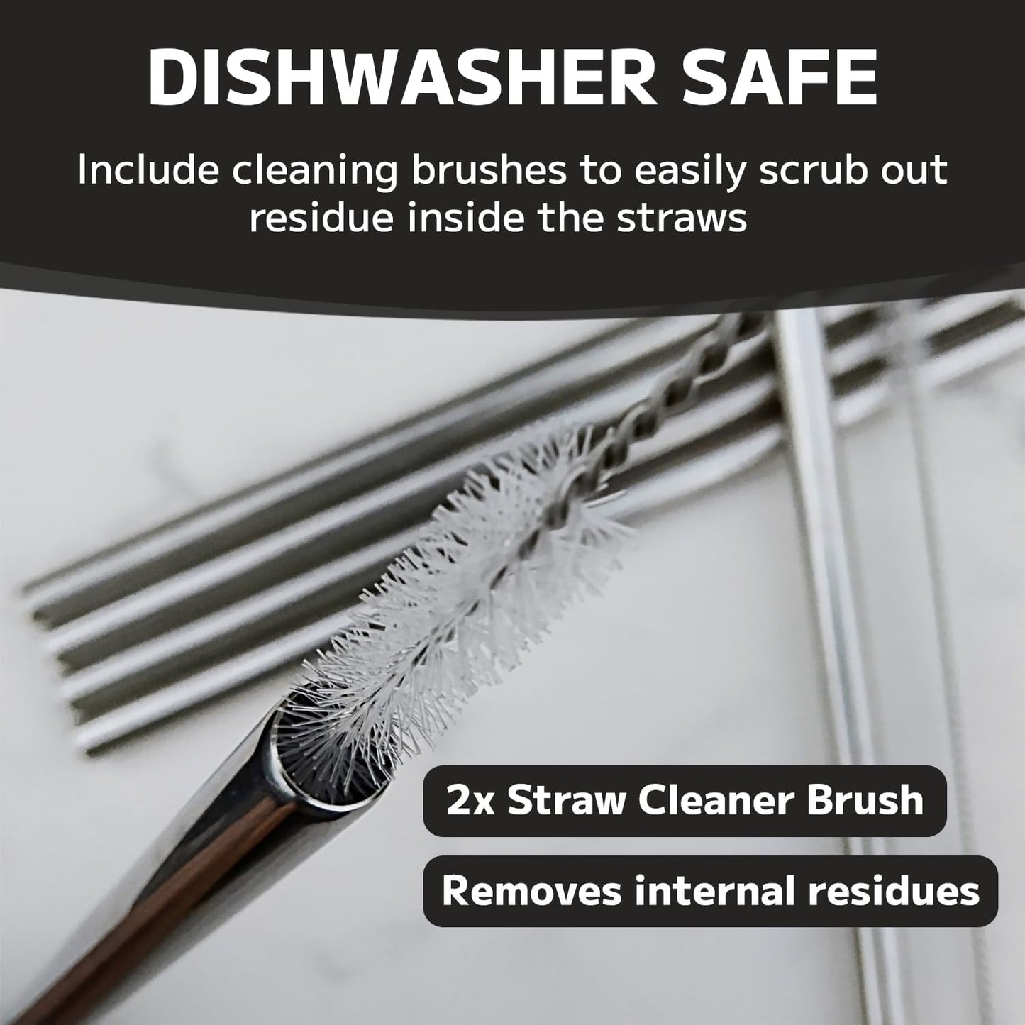 MIMORE Metal Straw for Owala 40 oz - 6 PCS Satinless Steel Straws Compatible with Owala Straw Replacement - Resuable & Dishwasher Safe