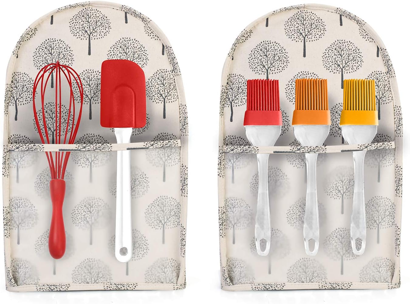 Yarwo Dust Cover for 4.5 qt and All 5 qt Stand Mixer, Protective Stand Mixer Cover with Top Handle and Pockets for Extra Accessories, Tree