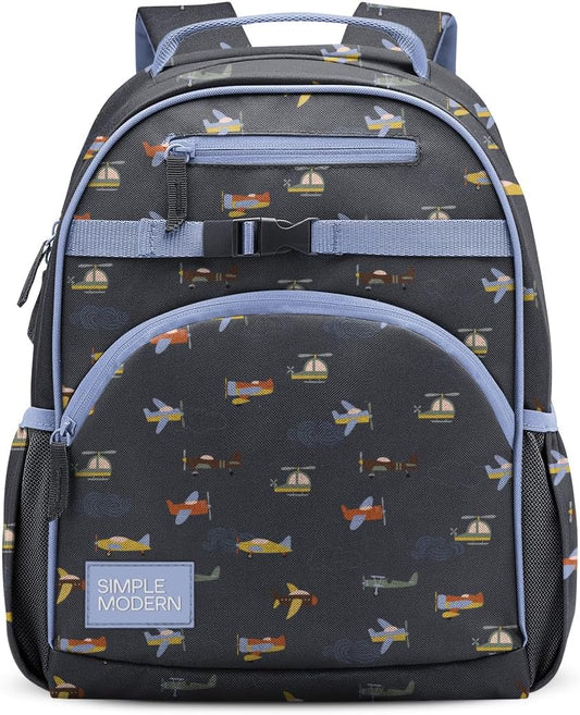 Simple Modern Medium Toddler Backpack for School Girls and Boys | Kindergarten Elementary Kids Backpack | Fletcher Collection | Kids - 15" tall | Wheels Up