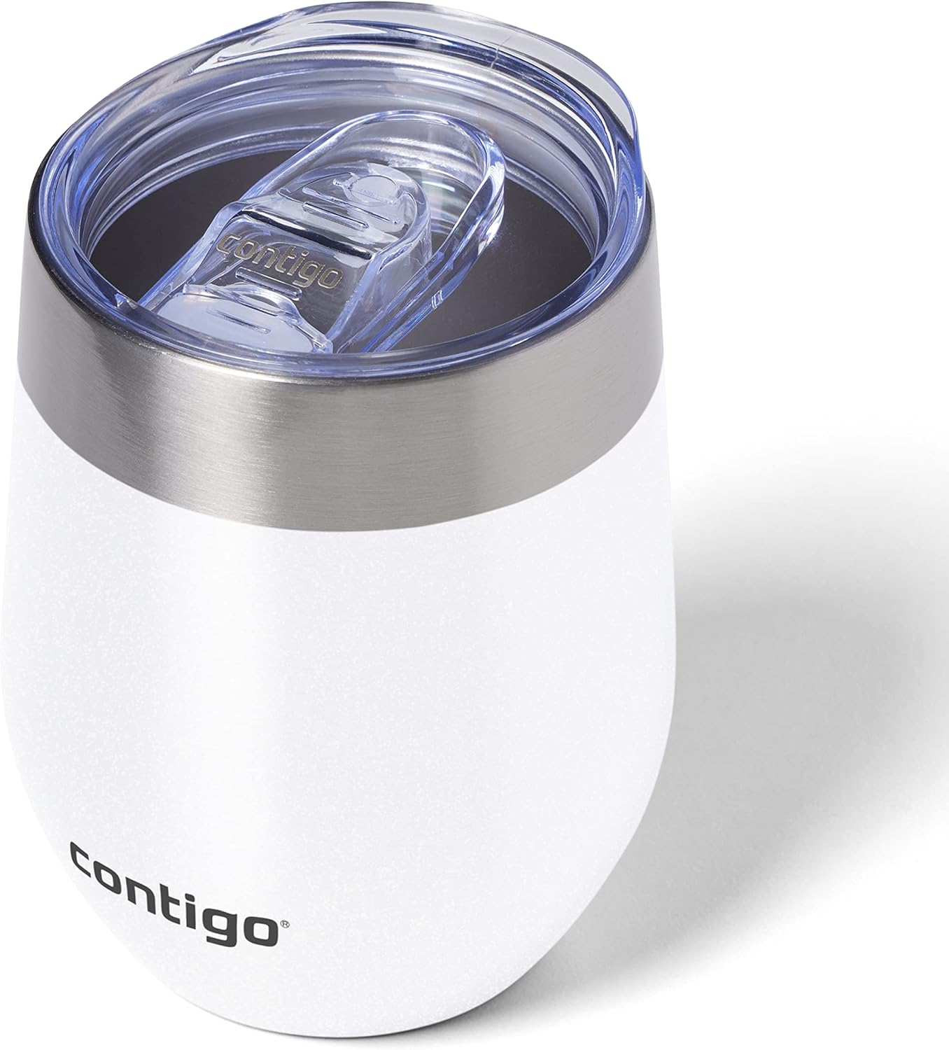 Contigo River North Stainless Steel Wine Tumbler with Spill-Proof Lid, Leak-Proof 12oz Reusable Wine Glass, Dishwasher Safe & Keeps Drinks Hot or Cold for Hours, Sunbeam Gold