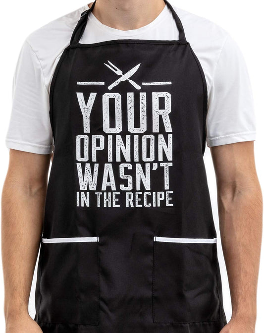 Funny Apron for Women and Men - Adjustable Chef Apron for Grilling, Cooking, BBQ