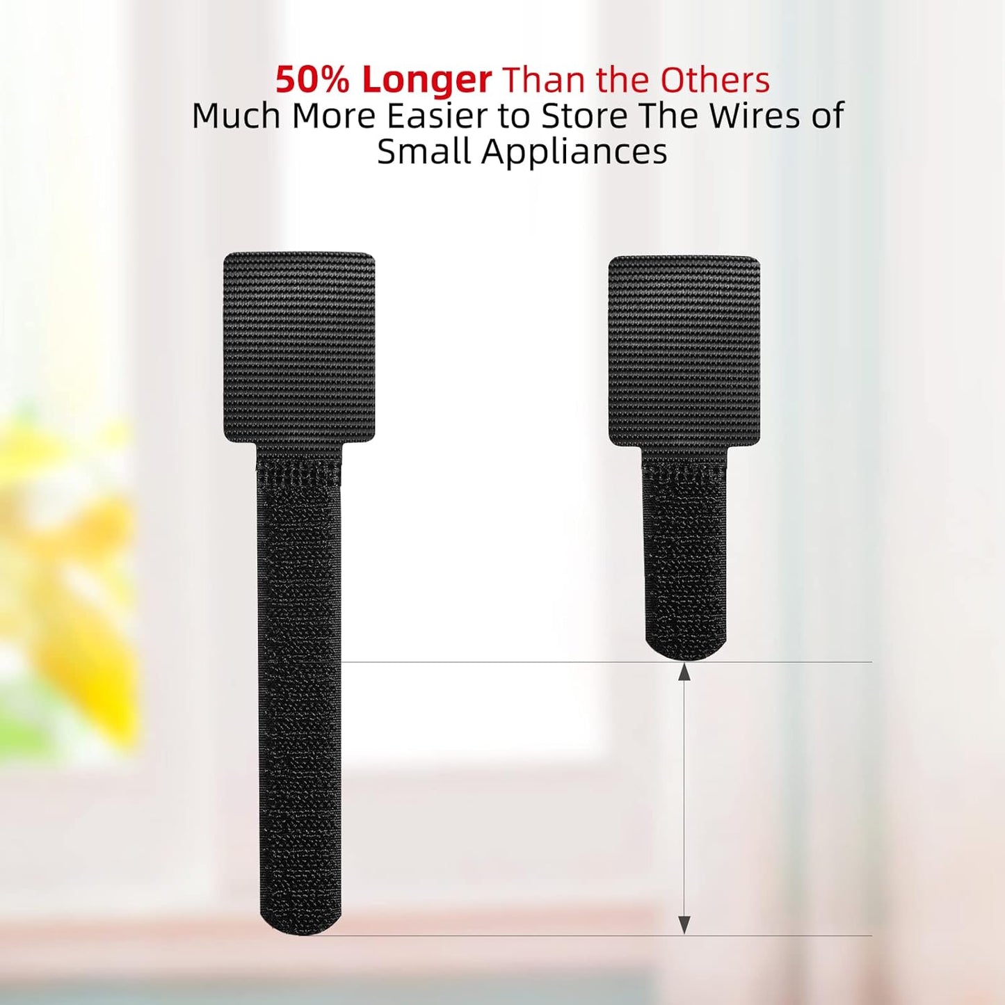 Cord Organizer for Appliances 12 Pack, SUITMAT Cable Organizer Cord Holder for Small Kitchen Appliances, Kitchenaid Stand Mixer Air Fryer Coffee Maker Pressure Cooker(Black)