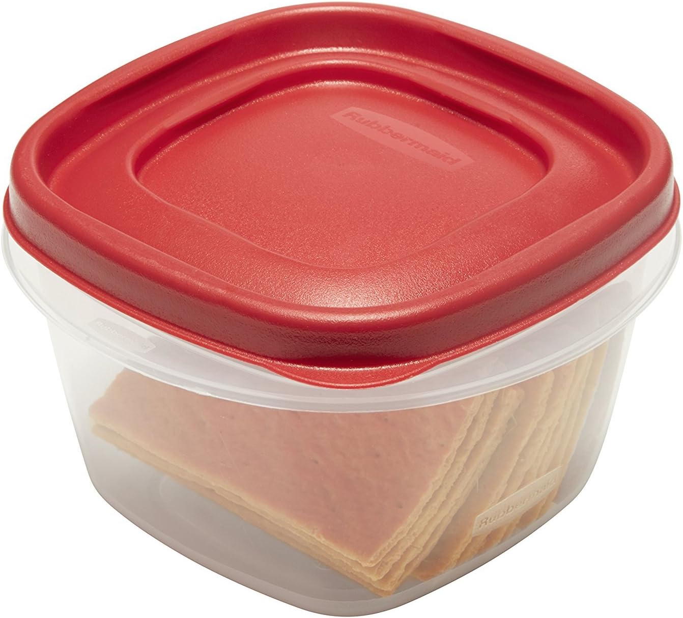 Rubbermaid Easy Find Lids Food Storage Containers, 2 Cup, Racer Red, 4-Piece Set